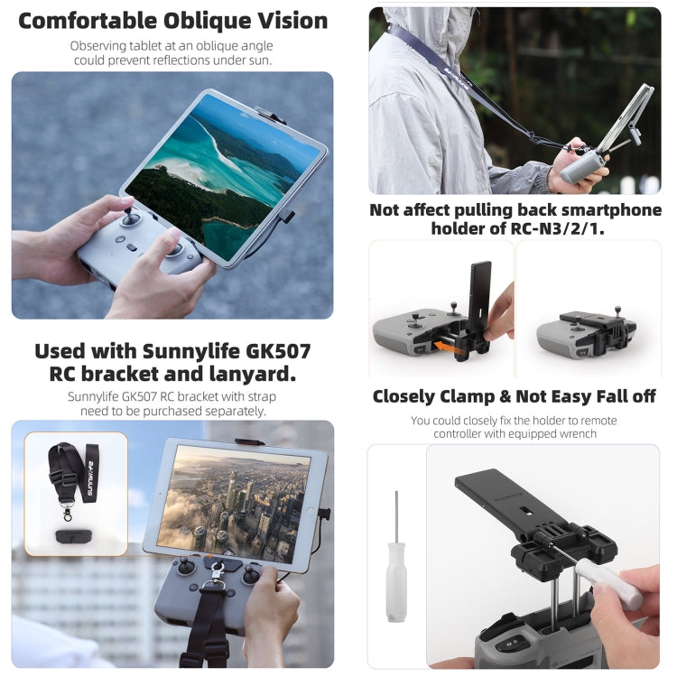 Sunnylife Remote Controller Tablet Holder Stand For DJI RC-N3 / RC-N2 / RC-N1 Sunnylife Remote Controller Tablet Holder Stand For DJI RC-N3 / RC-N2 / RC-N1